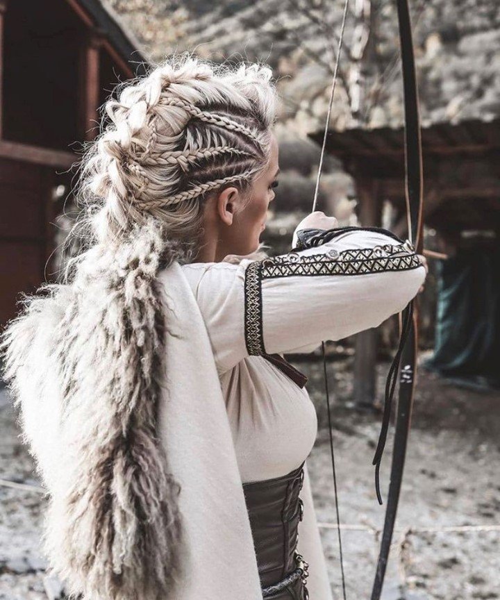 Viking braided hairstyle 