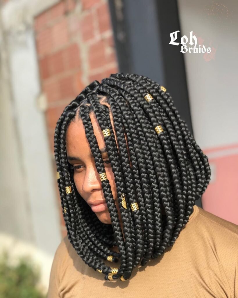 Looking for a new way to style your box braids? Try adding beads for a fun  and unique look! These box braids…