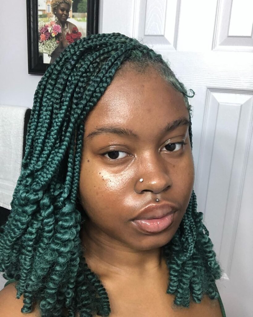 Dark Green braiding hair color