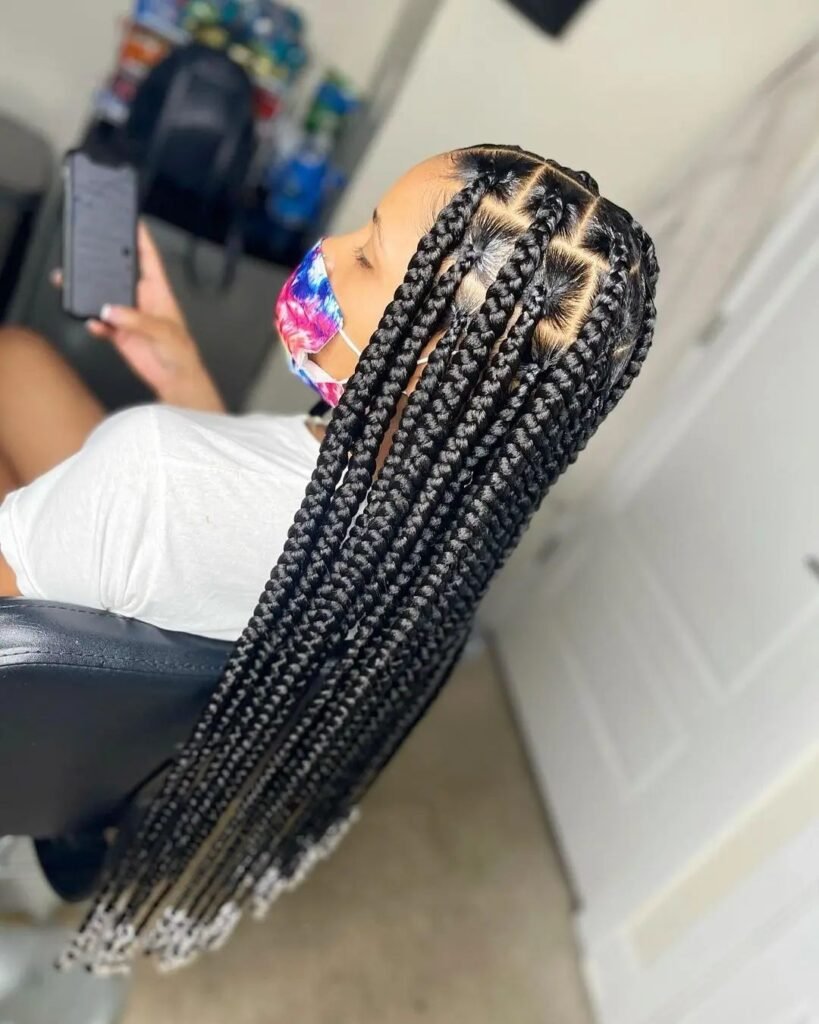 Jumbo braids with beads