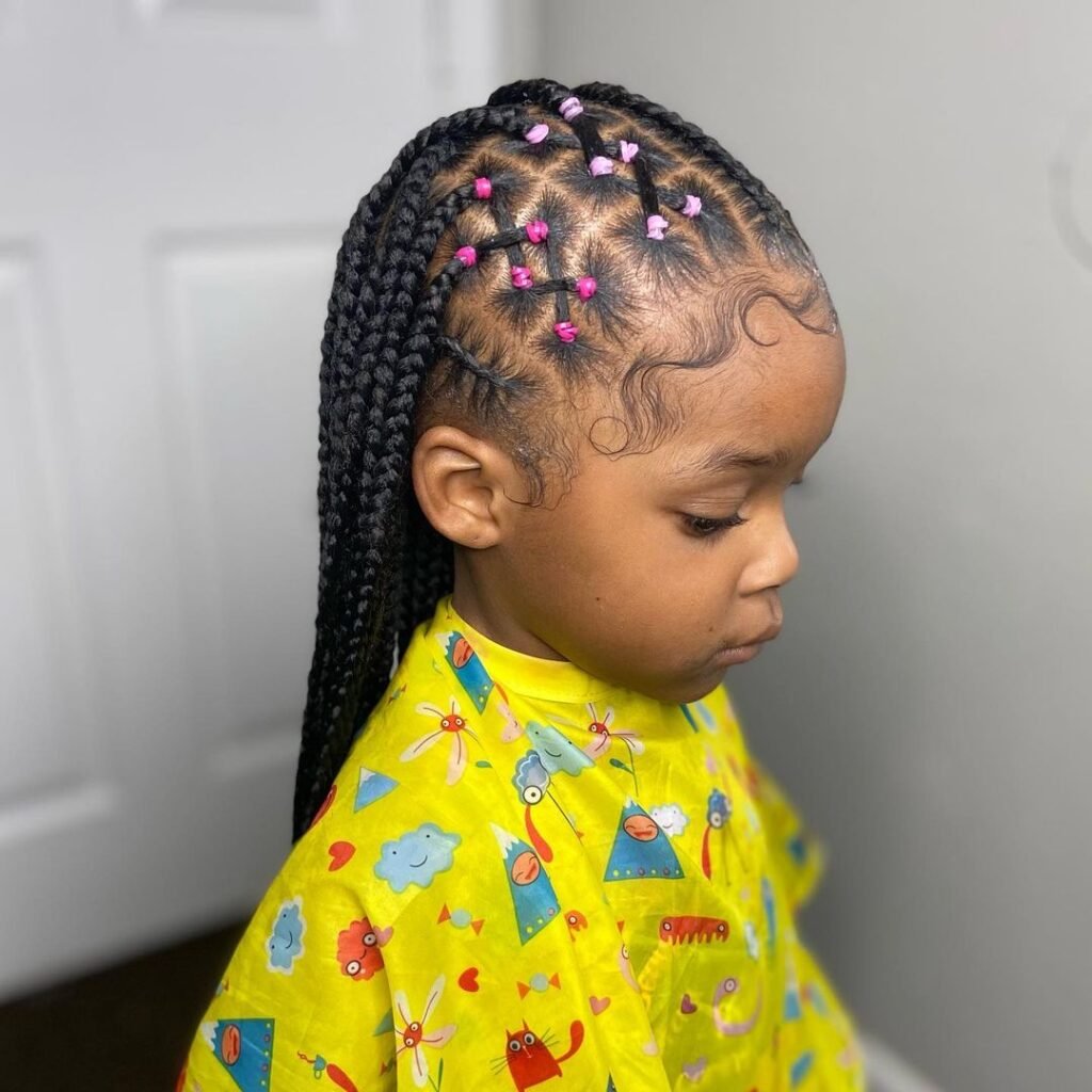 Crisscross knotless braids