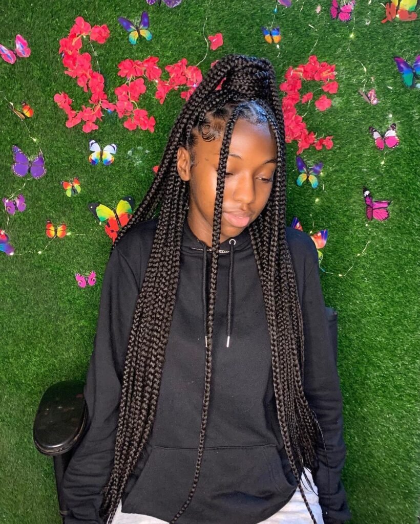 Large Knotless Braids