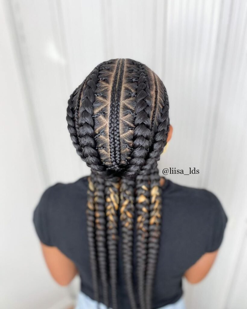 Small and Large Cornrows Braids 
