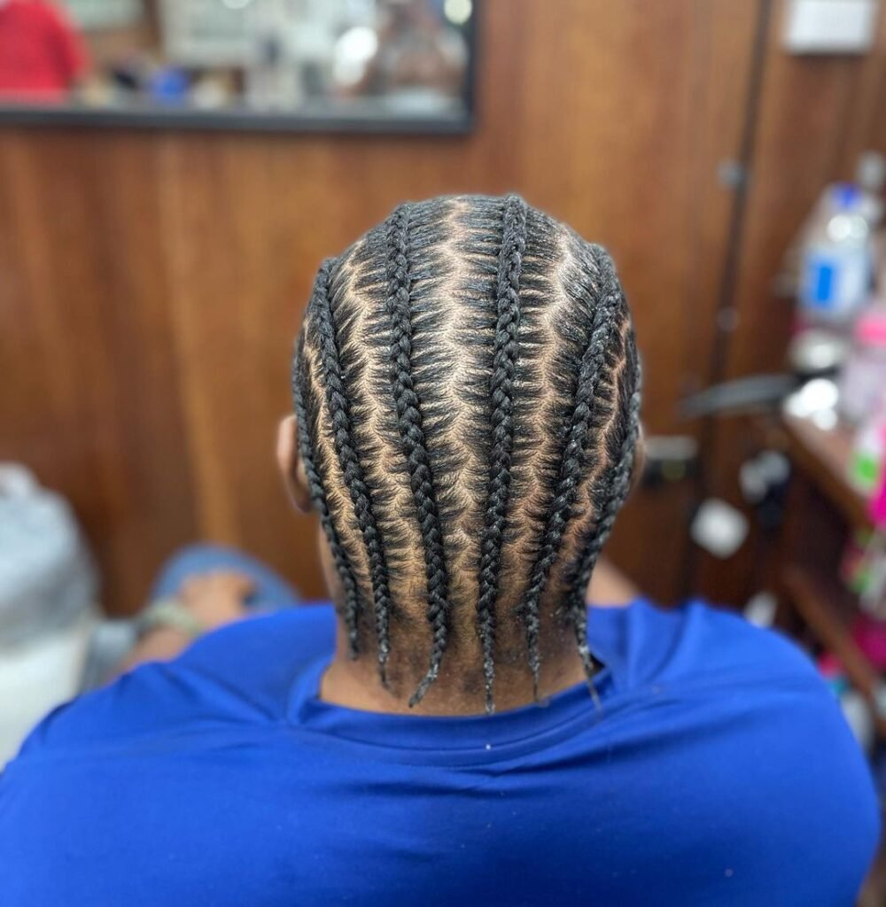 Zig zaggy cornrows 