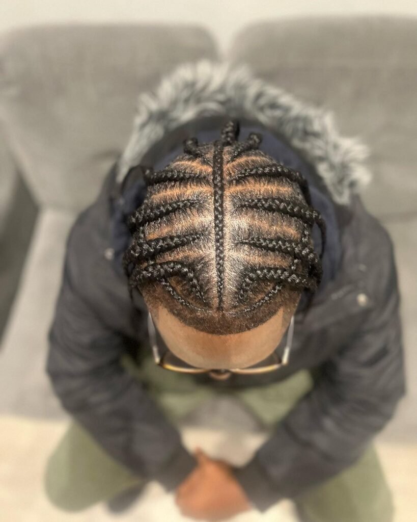 Pop Smoke Braids on Shaved Sides 