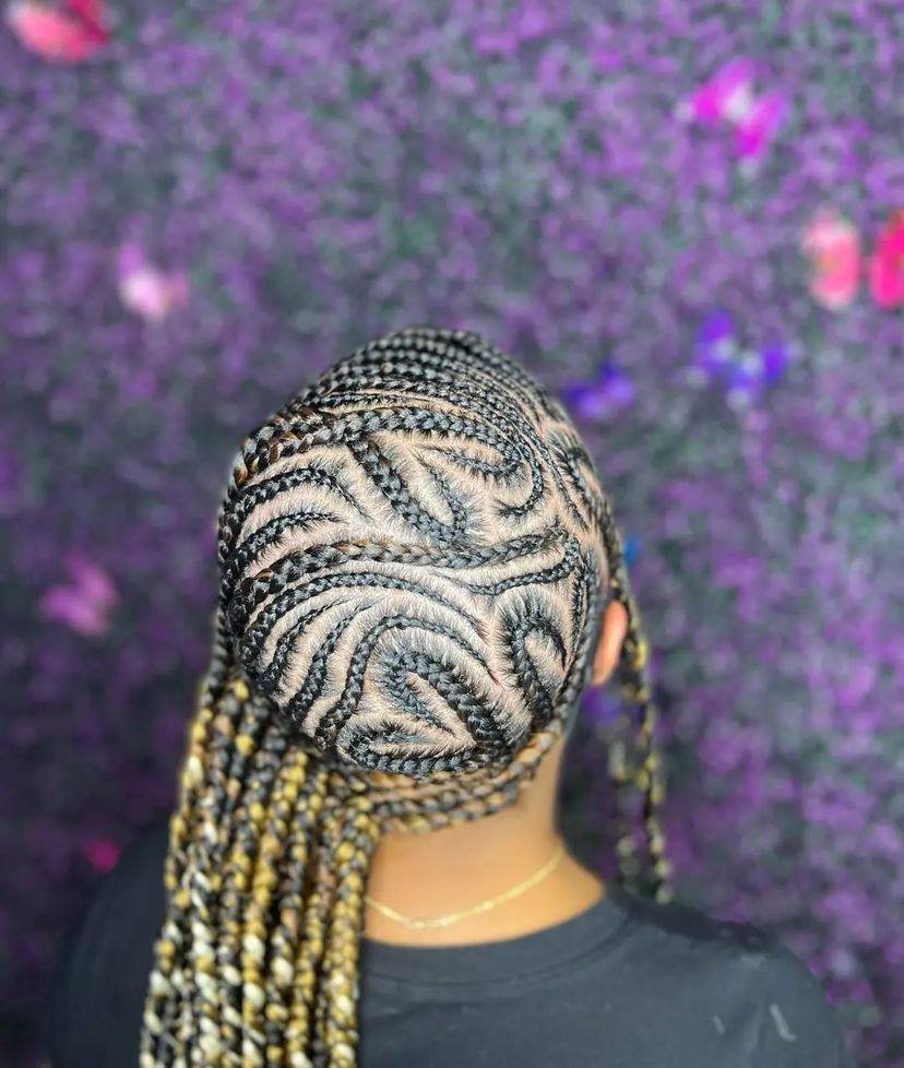 Intricately Styled Lemonade Braids