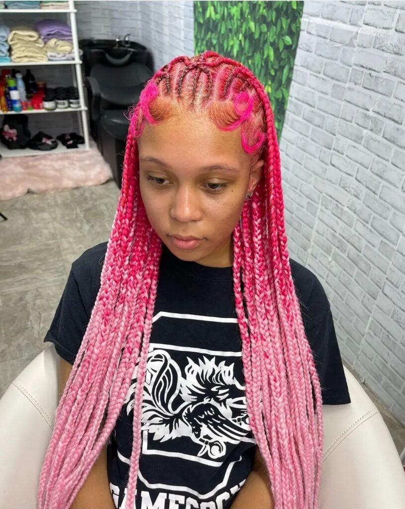 Pink Mix Tribal Braid