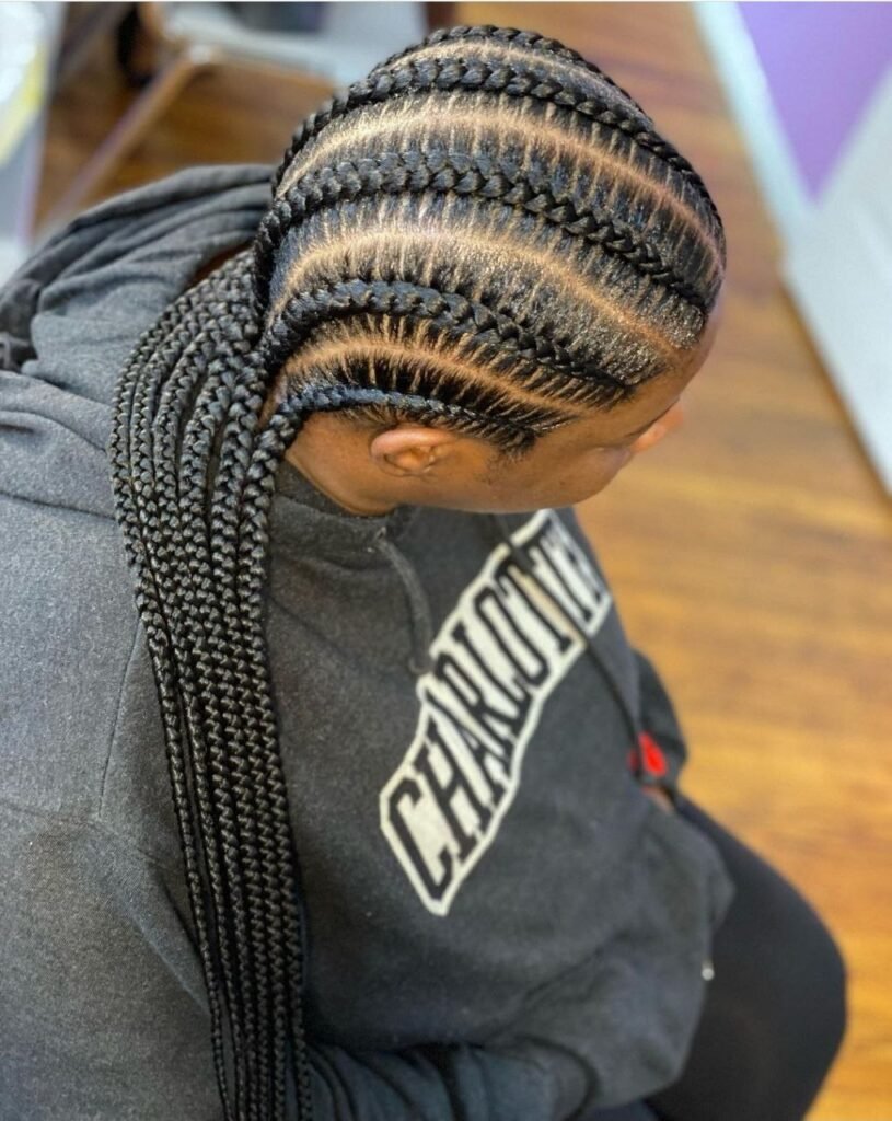 Cornrow Feed in Braids