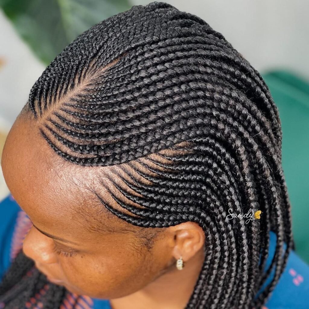 Frontal C Shaped Half Braids