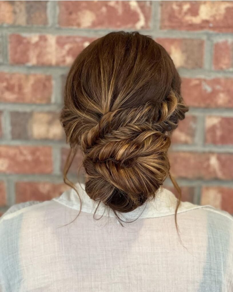 Bun Fishtail Braid