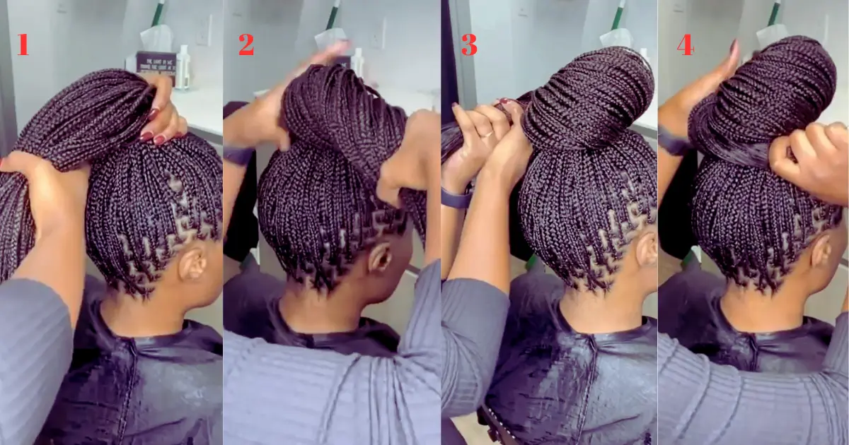 Steps for Making a Bun with Braids