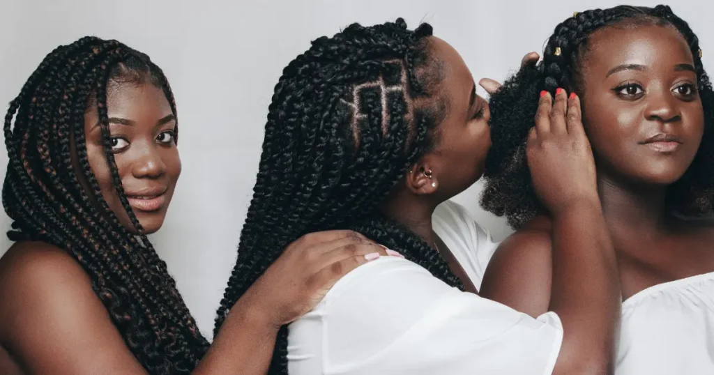 thick poetic justice braids bun